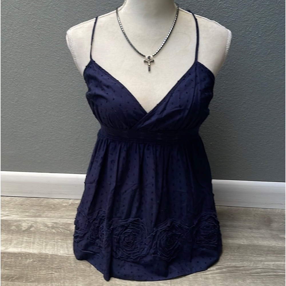 Iris Basic Navy Racerback Tank Top